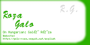 roza galo business card